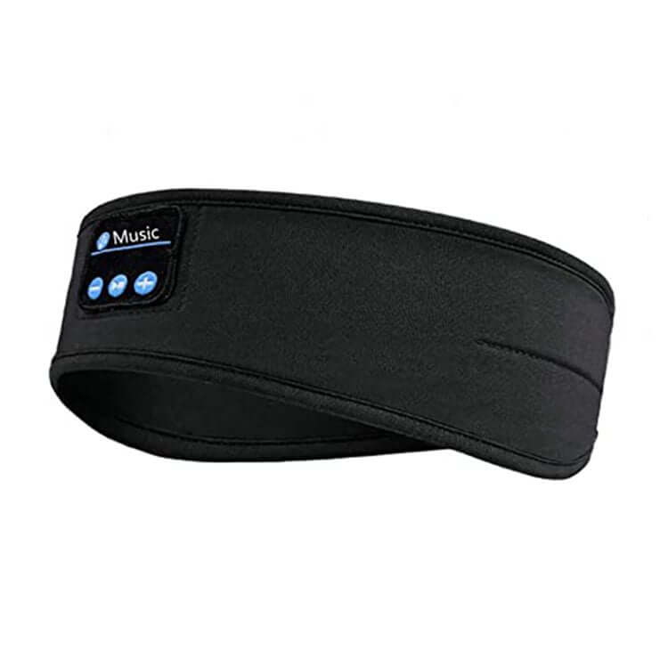 Bluetooth sleep headphones with built-in thin speakers for comfortable music listening during sleep.