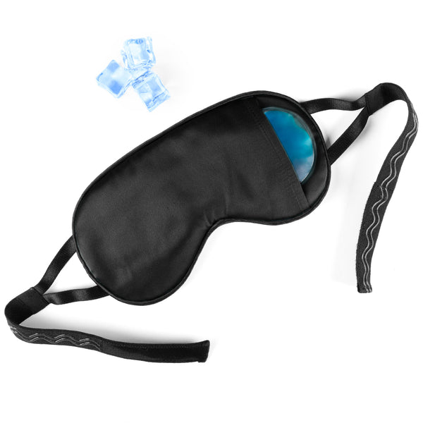 Quietstore Non-slip Strap Silk Sleep Mask with Gel Bag