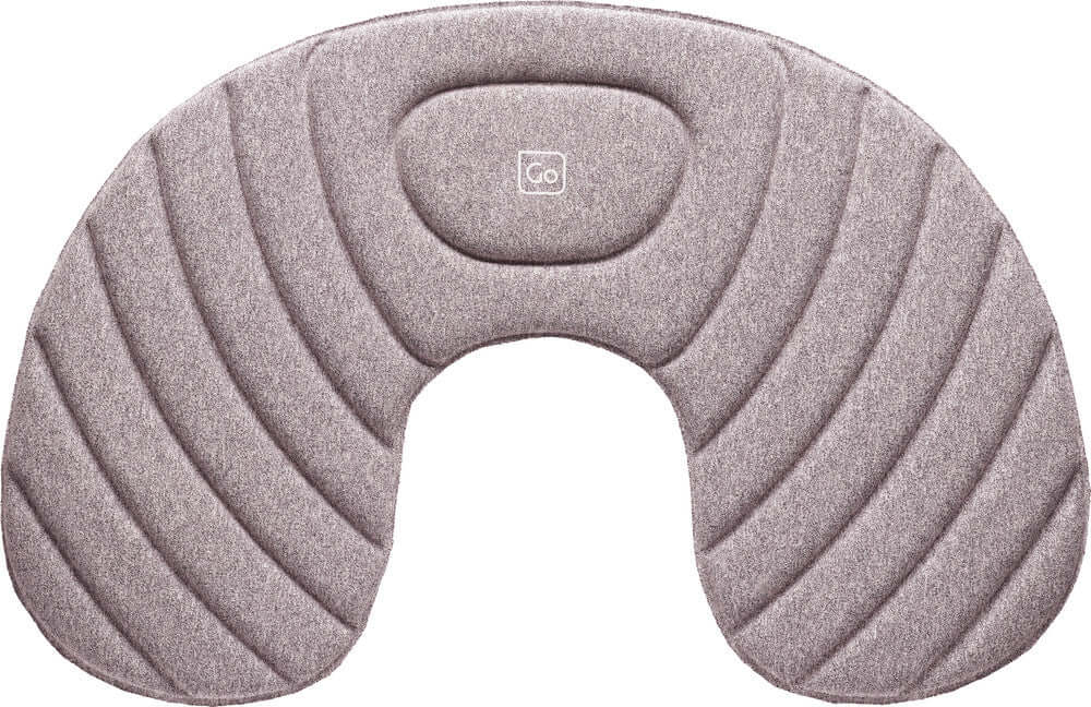 Inflatable Travel Neck Pillow for comfort during airplane travel with adjustable air valve and flat back design.
