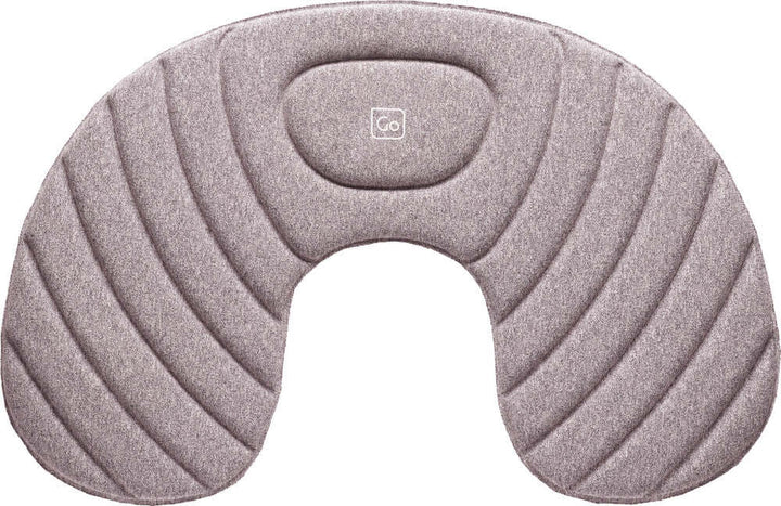 Inflatable Travel Neck Pillow for comfort during airplane travel with adjustable air valve and flat back design.