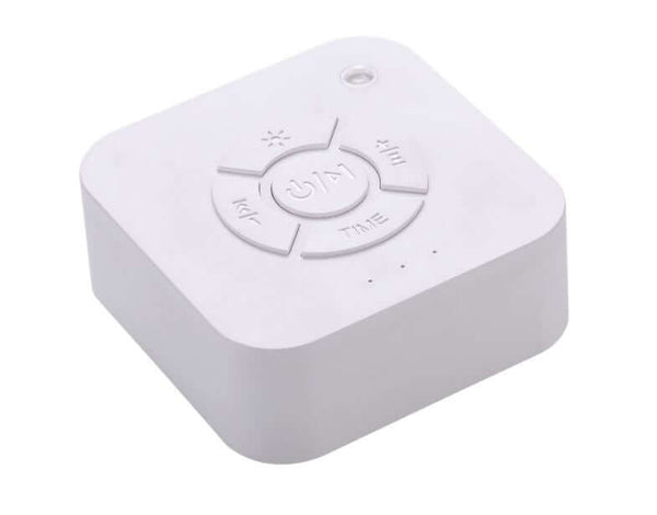 Portable white noise sound machine Q1 with built-in battery, designed for relaxation and travel.
