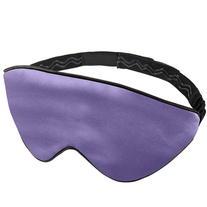 Quietstore 3.0 non-slip silk sleep mask in purple for men and women, designed for ultimate comfort and restful sleep.