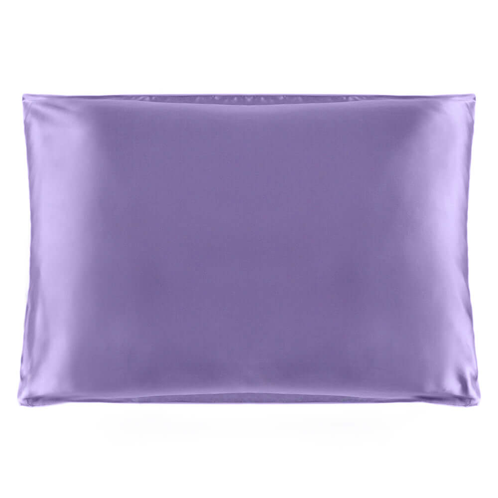 Quietstore Mulberry Silk Pillowcase in light purple, 20x26 inches, designed for hair and skin rejuvenation.