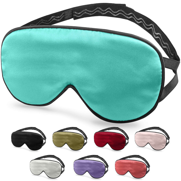 Quietstore silk sleep mask with non-slip strap, available in multiple colors for ultimate comfort and reduced light exposure.