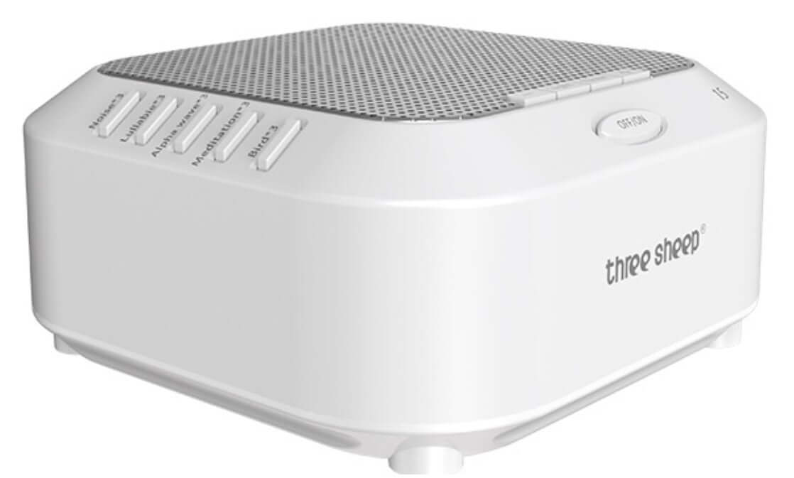 Three Sheep S3-2022 white noise sound machine with control buttons and speaker for soothing sounds